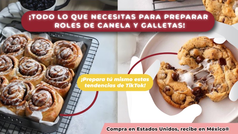 ¡TODO LO QUE NECESITAS PARA PREPARAR ROLES DE CANELA Y GALLETAS!